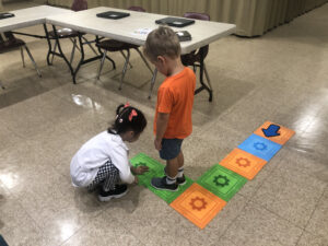 Preschoolers learning how to concepts of coding .